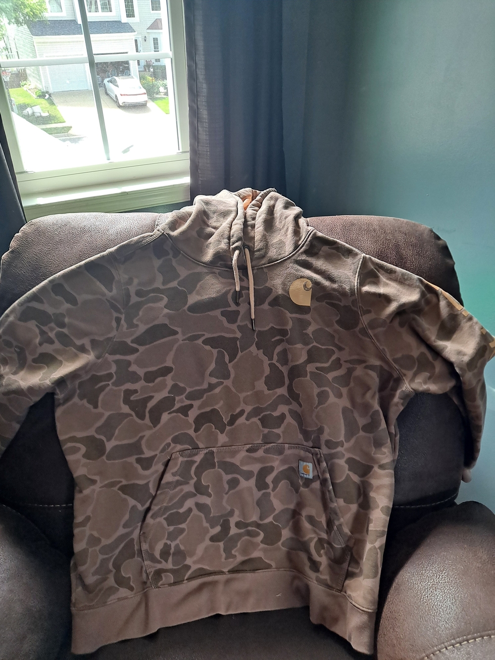 Carhartt Men's Camo Crewneck Hoodie - Brown/Olive